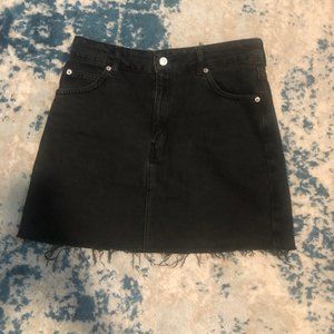 black denim skirt